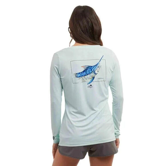 Pelagic Other - PELAGIC Women's Aquatek Goione Marlin Shirt Small Dri Fit Omni Outdoor $60 MSRP